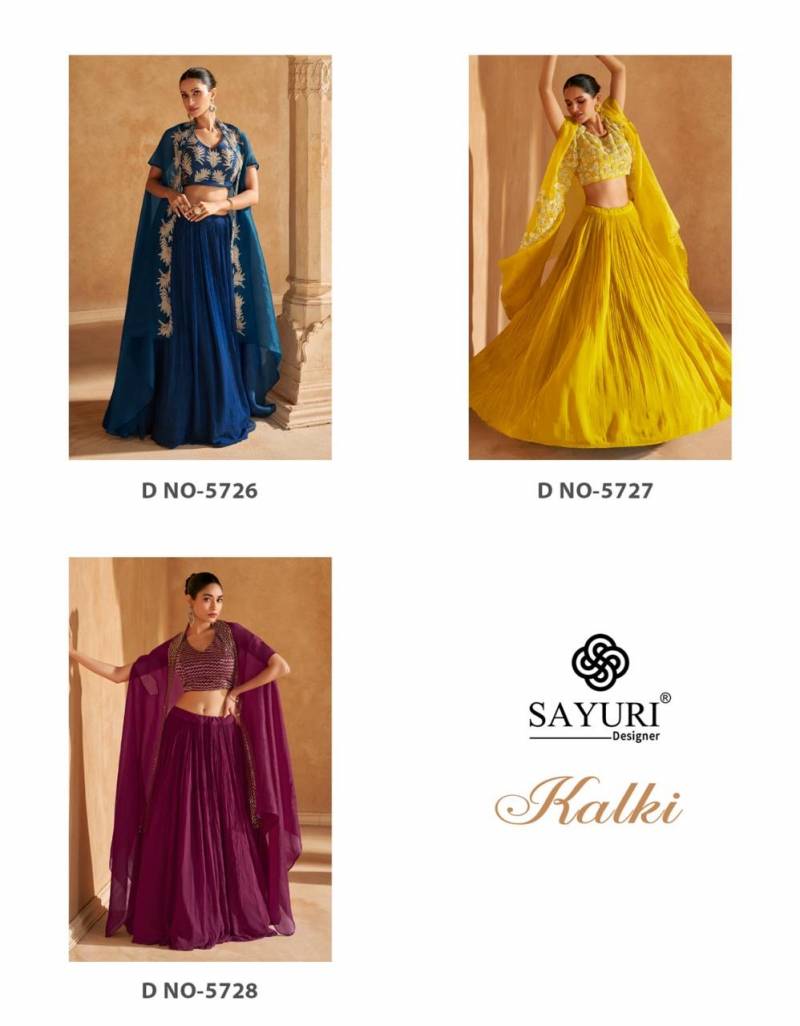 Sayuri Kalki Chinon Silk Indo Western Collection