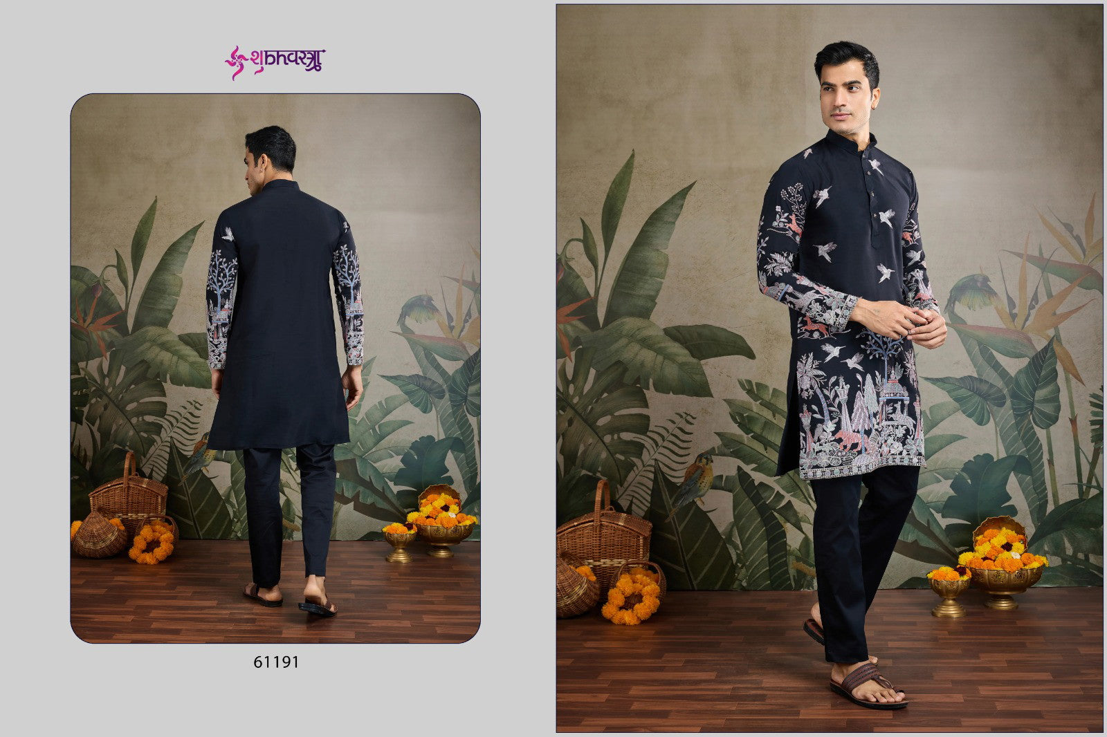 Shubhvastra The Desi Edit Viscose Silk Embroidered Kurta Collection