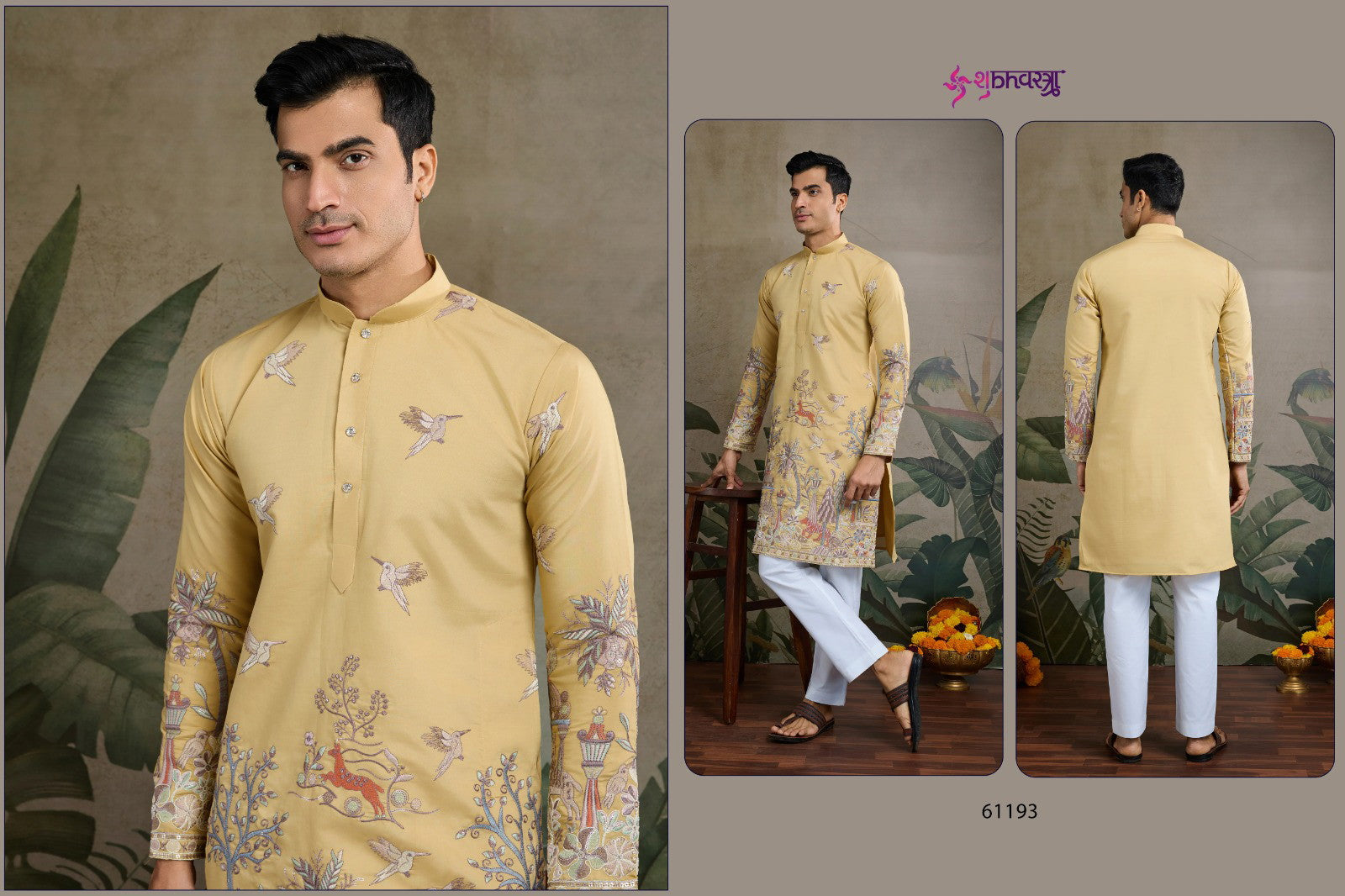 Shubhvastra The Desi Edit Viscose Silk Embroidered Kurta Collection