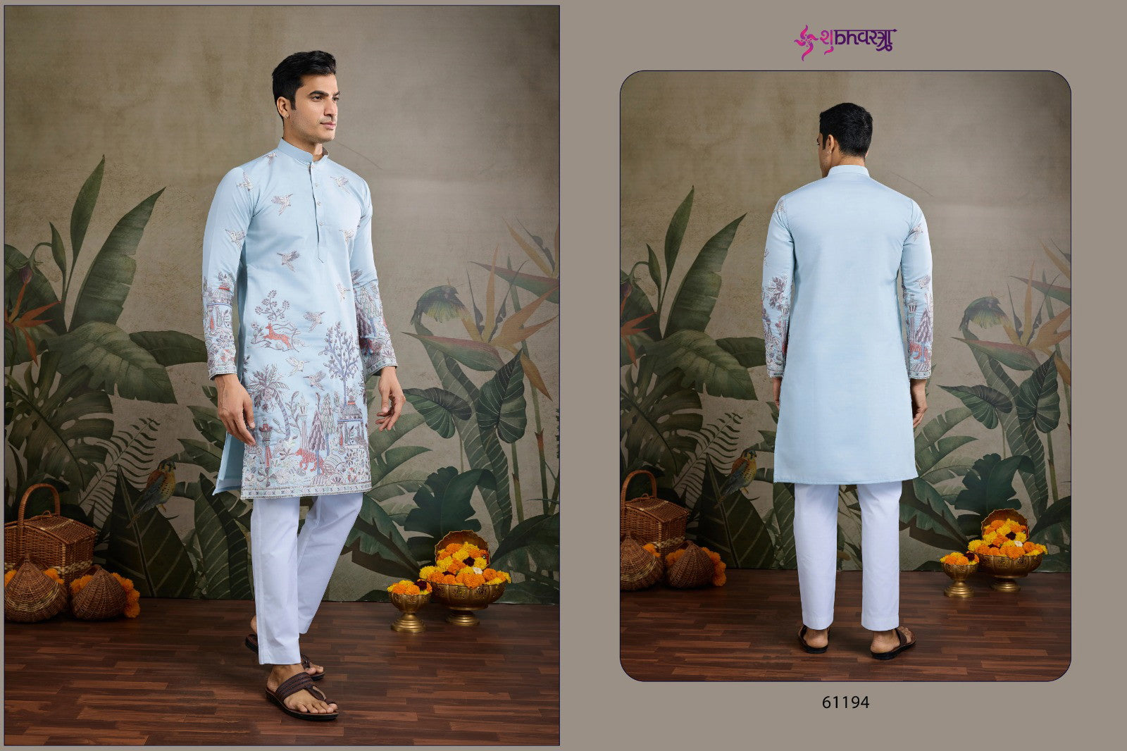 Shubhvastra The Desi Edit Viscose Silk Embroidered Kurta Collection