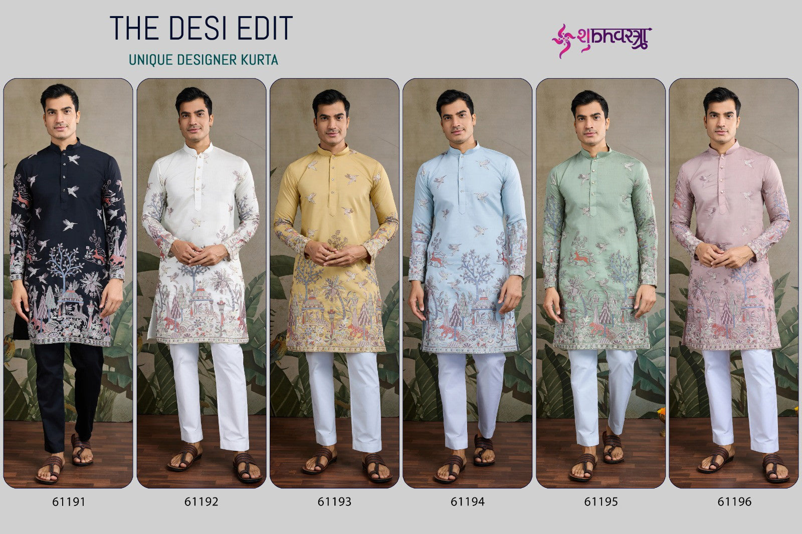 Shubhvastra The Desi Edit Viscose Silk Embroidered Kurta Collection