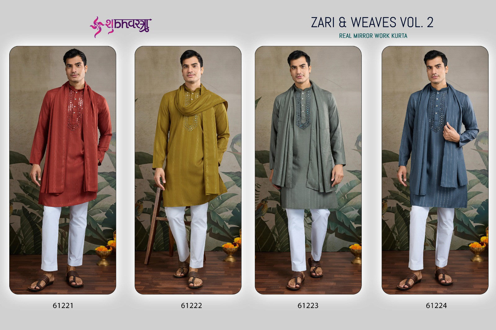 Shubhvastra Zari And Weaves Vol 2 Viscose Rayon Mens Kurta With Dupatta