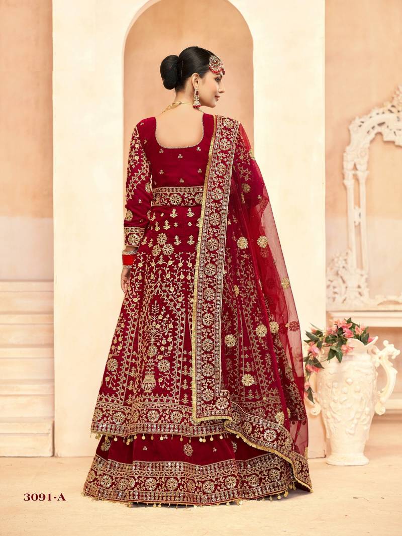 Senhora Kashish A To D Velvet Designer Lehenga Choli Collection