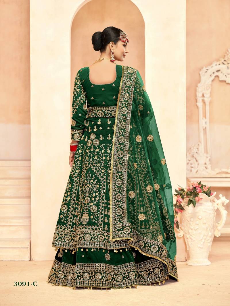 Senhora Kashish A To D Velvet Designer Lehenga Choli Collection