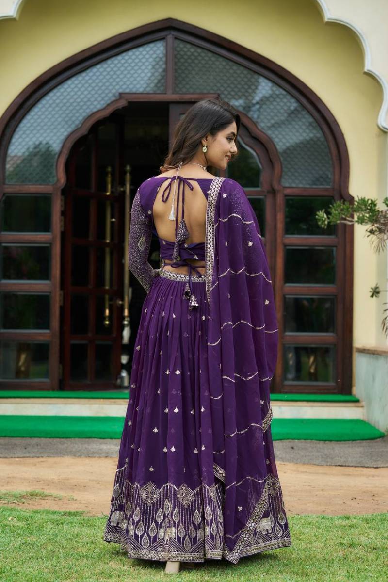 Sn 2302 Designer Faux Georgette Lehenga Choli Collection
