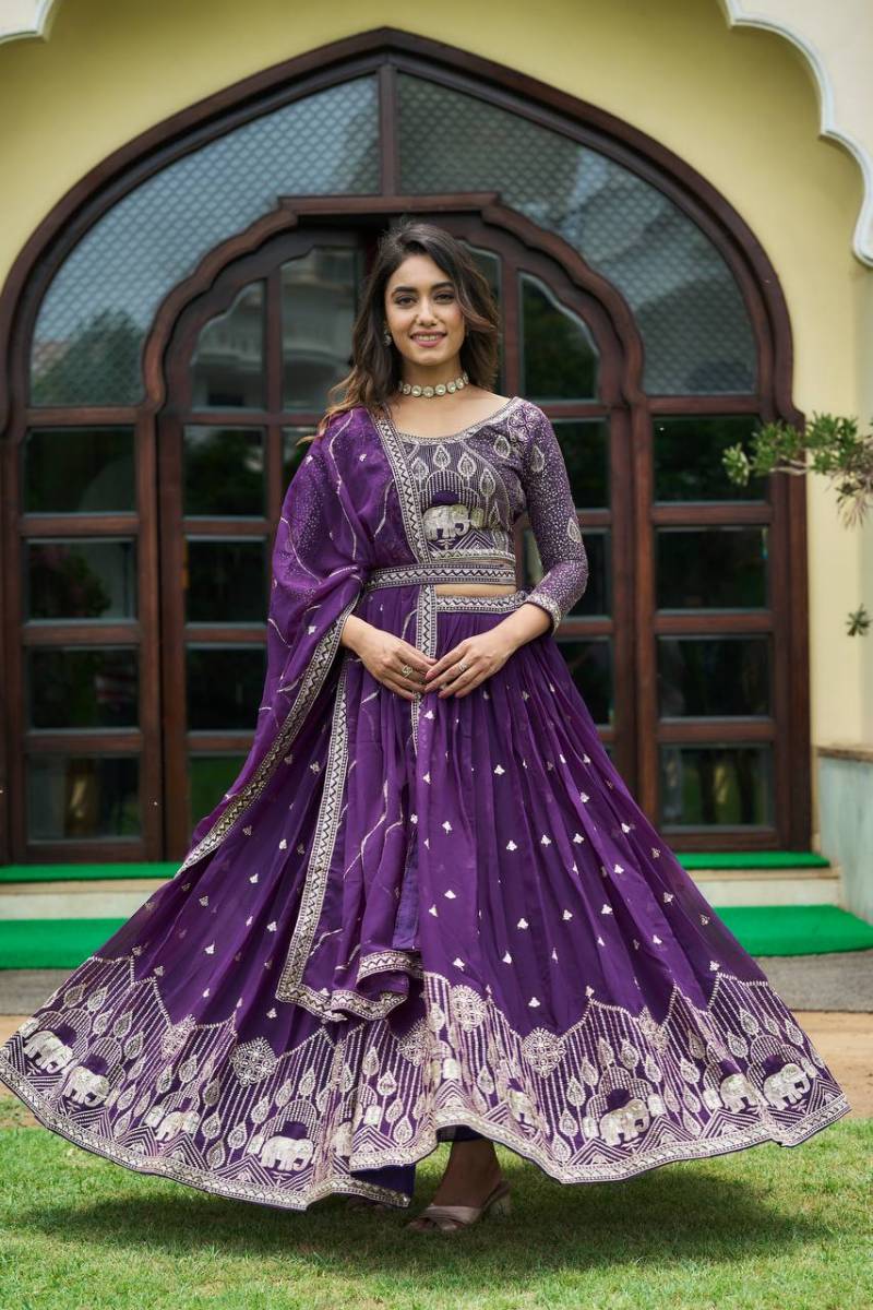 Sn 2302 Designer Faux Georgette Lehenga Choli Collection