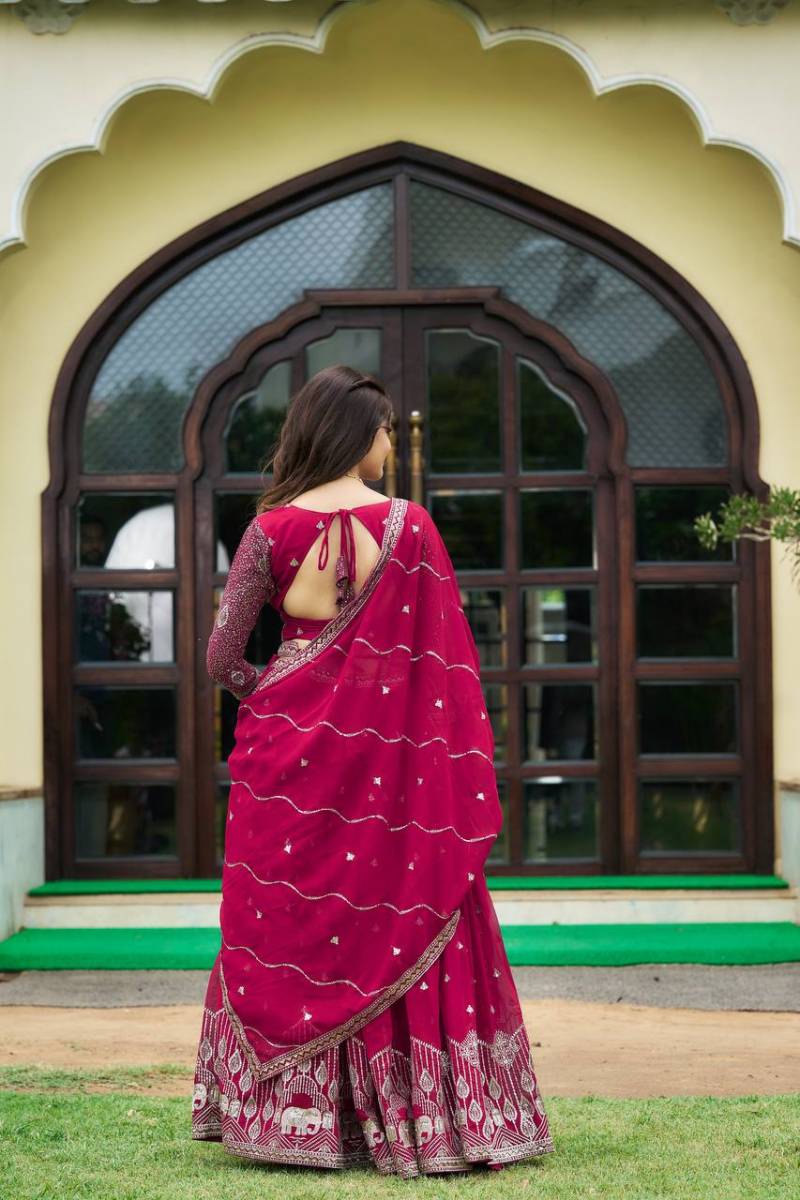 Sn 2302 Designer Faux Georgette Lehenga Choli Collection
