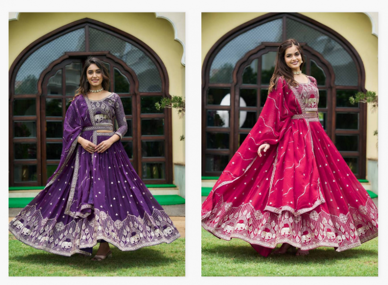 Sn 2302 Designer Faux Georgette Lehenga Choli Collection