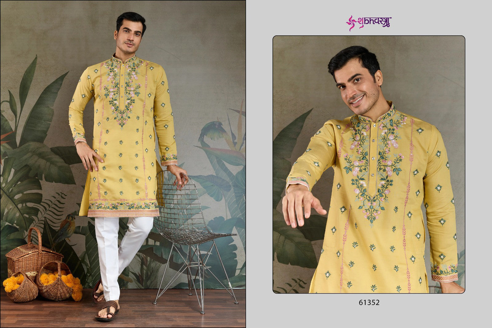 Shubhvastra The Fusion Fits 3 Viscose Silk Mens Kurta Collection