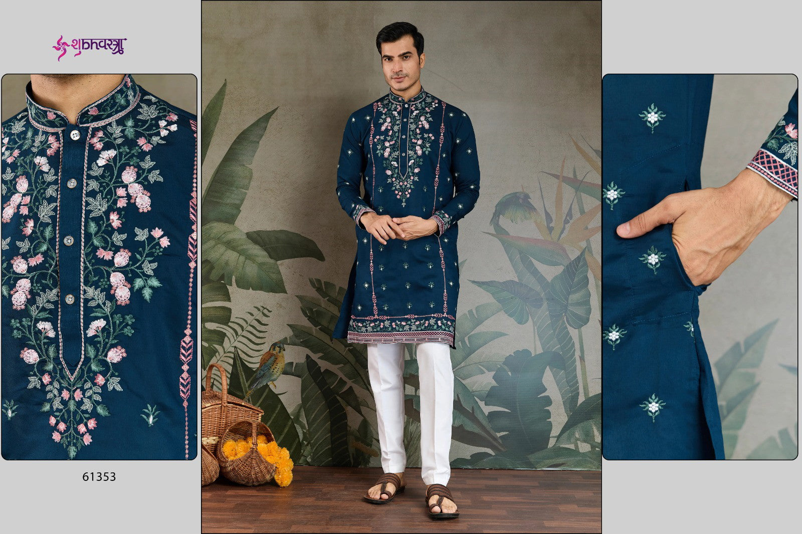 Shubhvastra The Fusion Fits 3 Viscose Silk Mens Kurta Collection