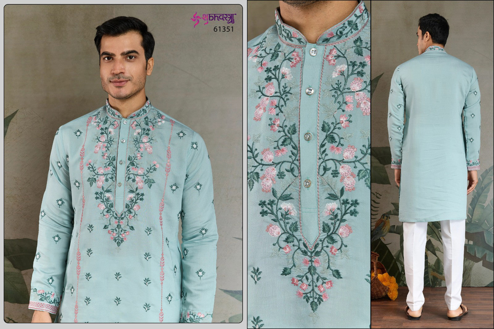 Shubhvastra The Fusion Fits 3 Viscose Silk Mens Kurta Collection
