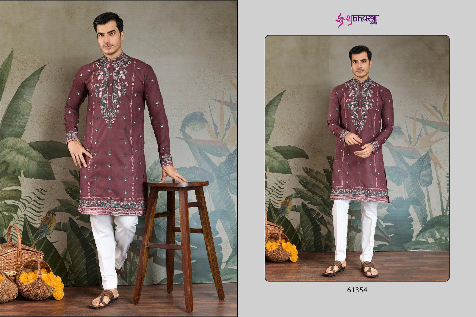 Shubhvastra The Fusion Fits 3 Viscose Silk Mens Kurta Collection