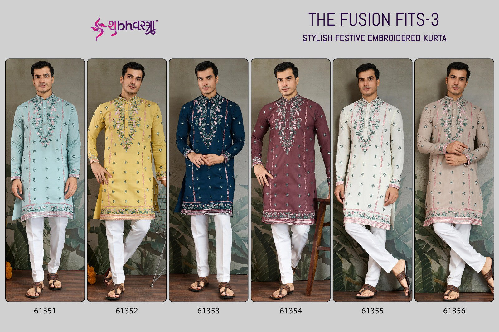 Shubhvastra The Fusion Fits 3 Viscose Silk Mens Kurta Collection