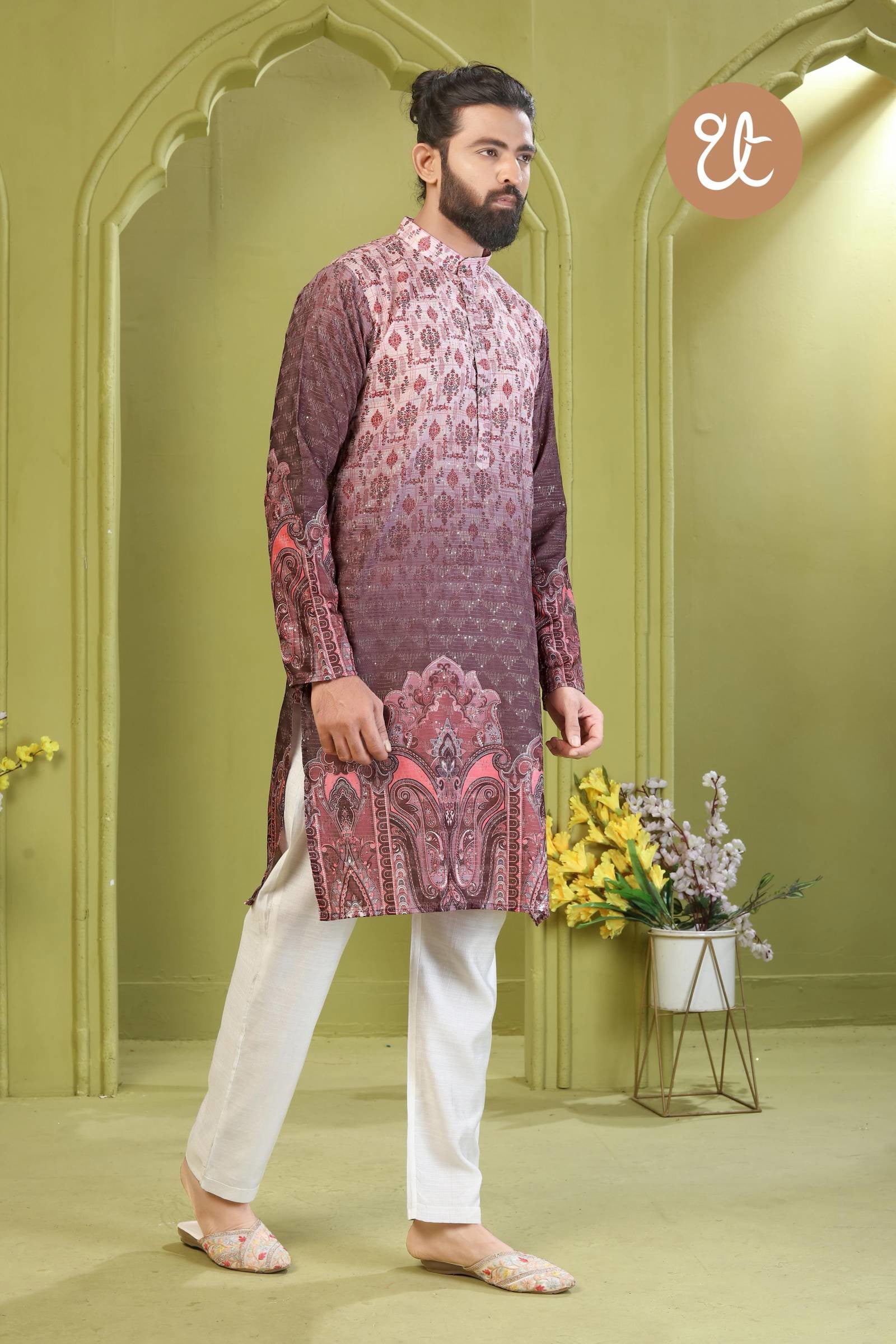 Aavyaar Vol 1 Rayon Digital Printed Mens Kurta Collection