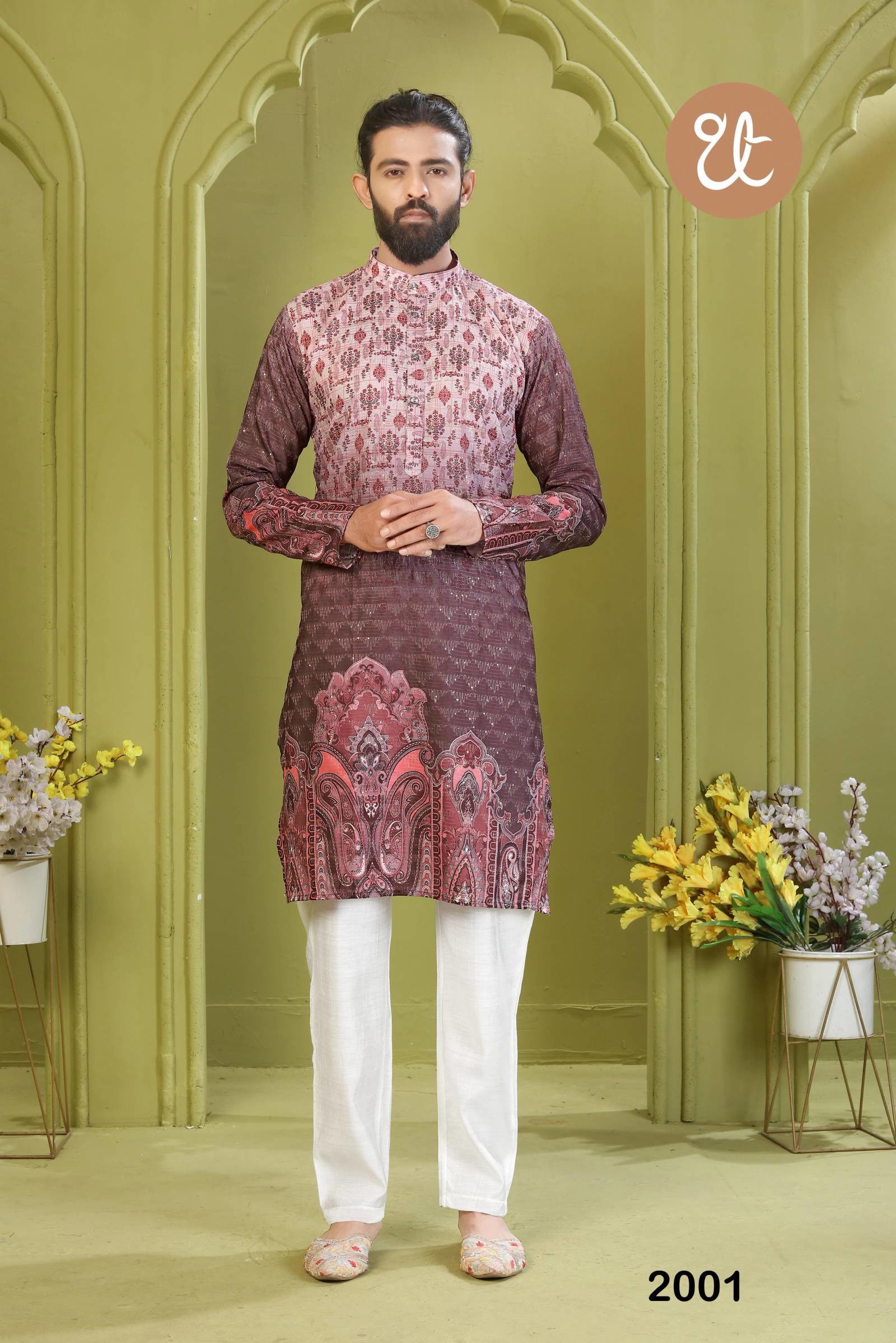 Aavyaar Vol 1 Rayon Digital Printed Mens Kurta Collection