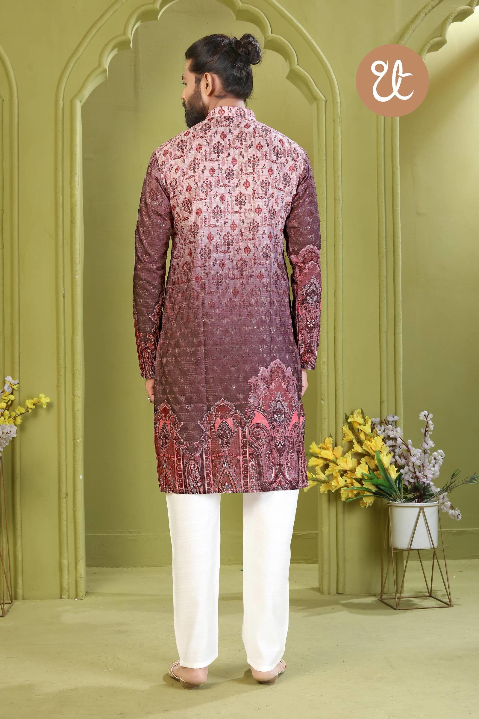 Aavyaar Vol 1 Rayon Digital Printed Mens Kurta Collection