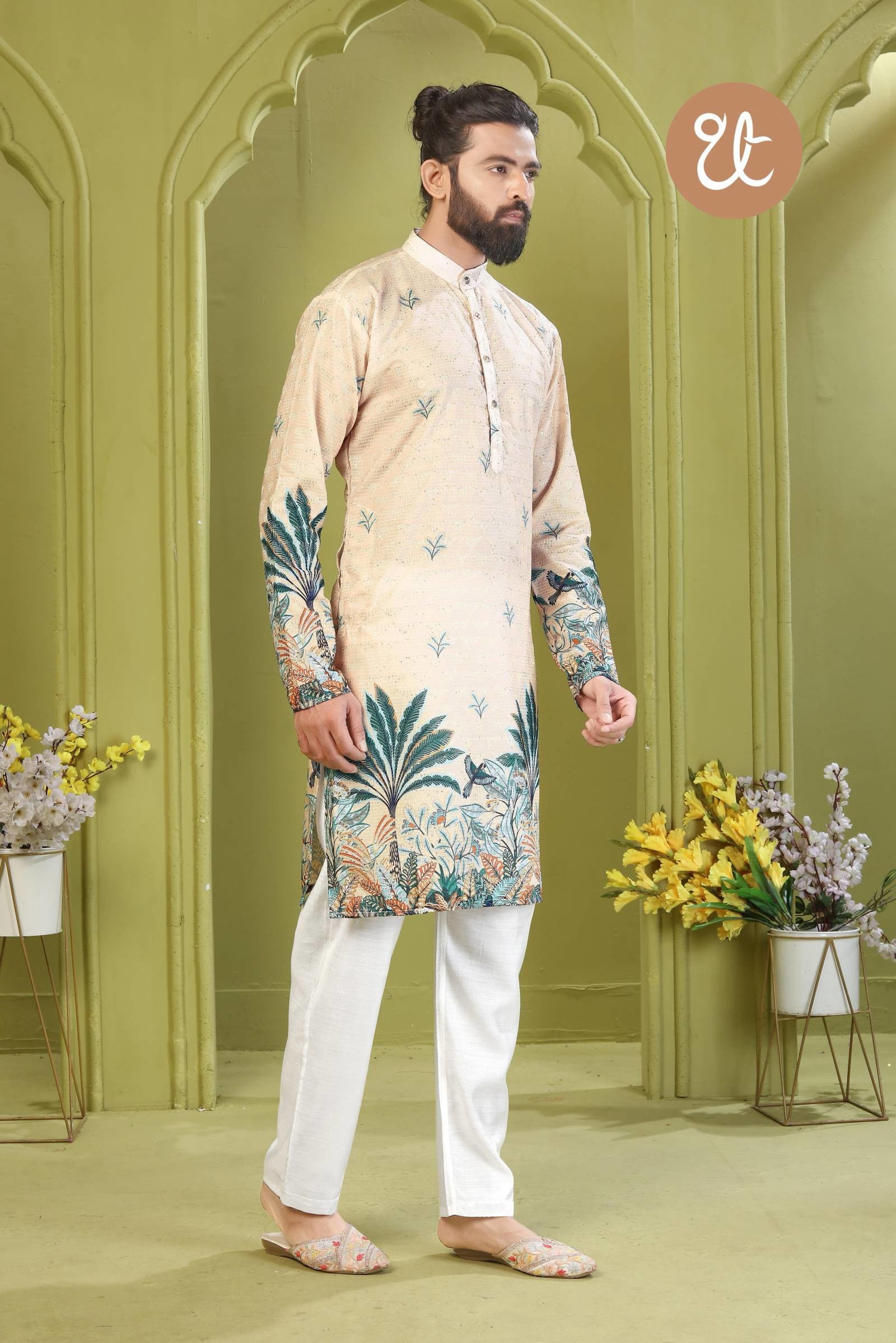 Aavyaar Vol 1 Rayon Digital Printed Mens Kurta Collection