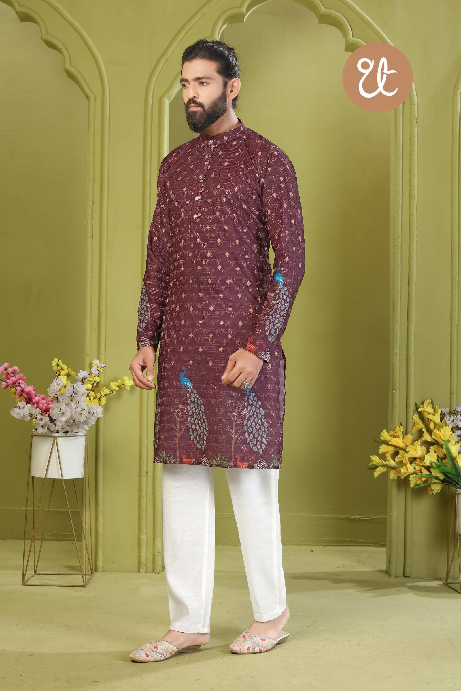 Aavyaar Vol 1 Rayon Digital Printed Mens Kurta Collection