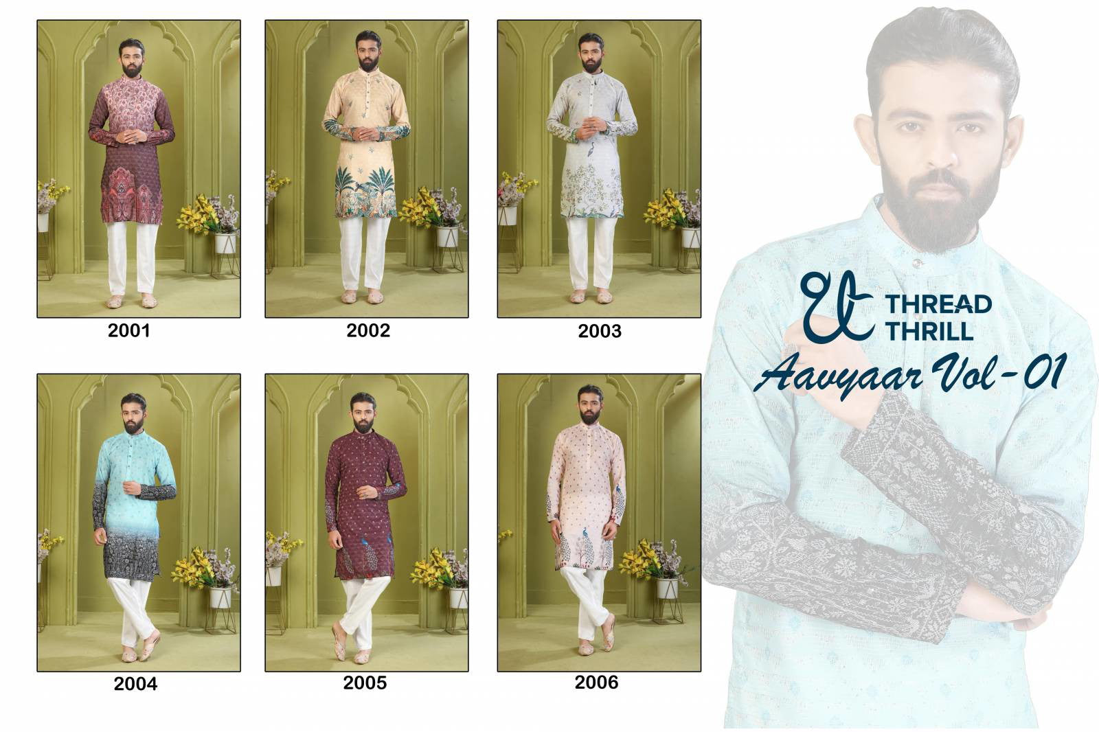 Aavyaar Vol 1 Rayon Digital Printed Mens Kurta Collection