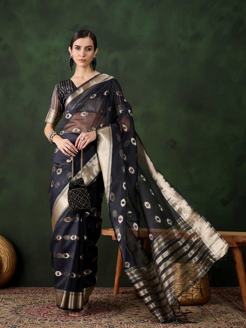 Cp 8237 Beautiful Khadi Organza Printed Sarees Collection-2