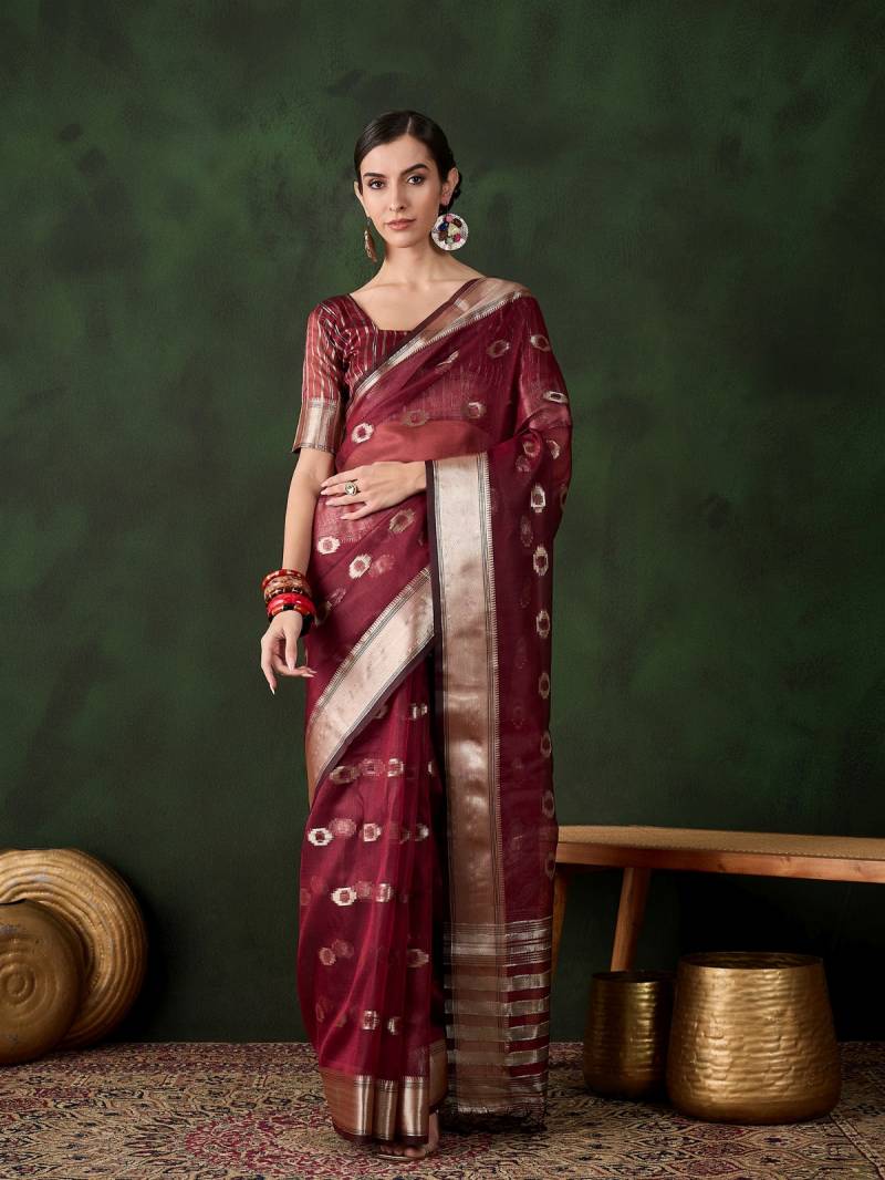 Cp 8237 Beautiful Khadi Organza Printed Sarees Collection-4