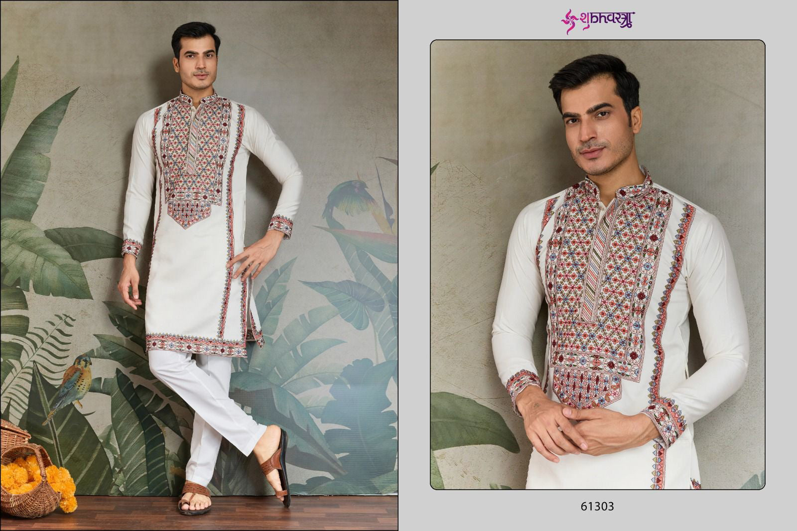 Shubhvastra The Fusion Fits 1 Viscose Silk Mens Kurta