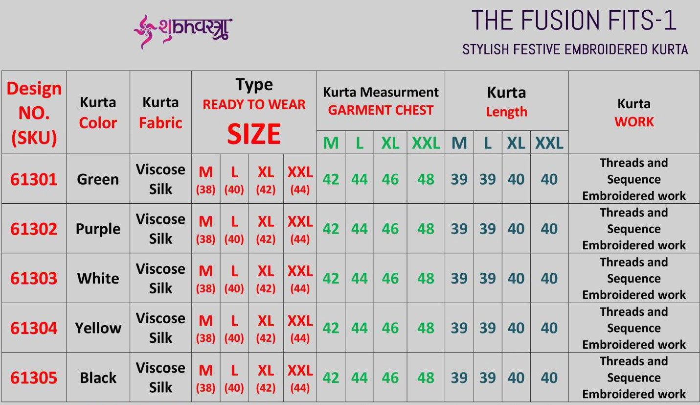 Shubhvastra The Fusion Fits 1 Viscose Silk Mens Kurta