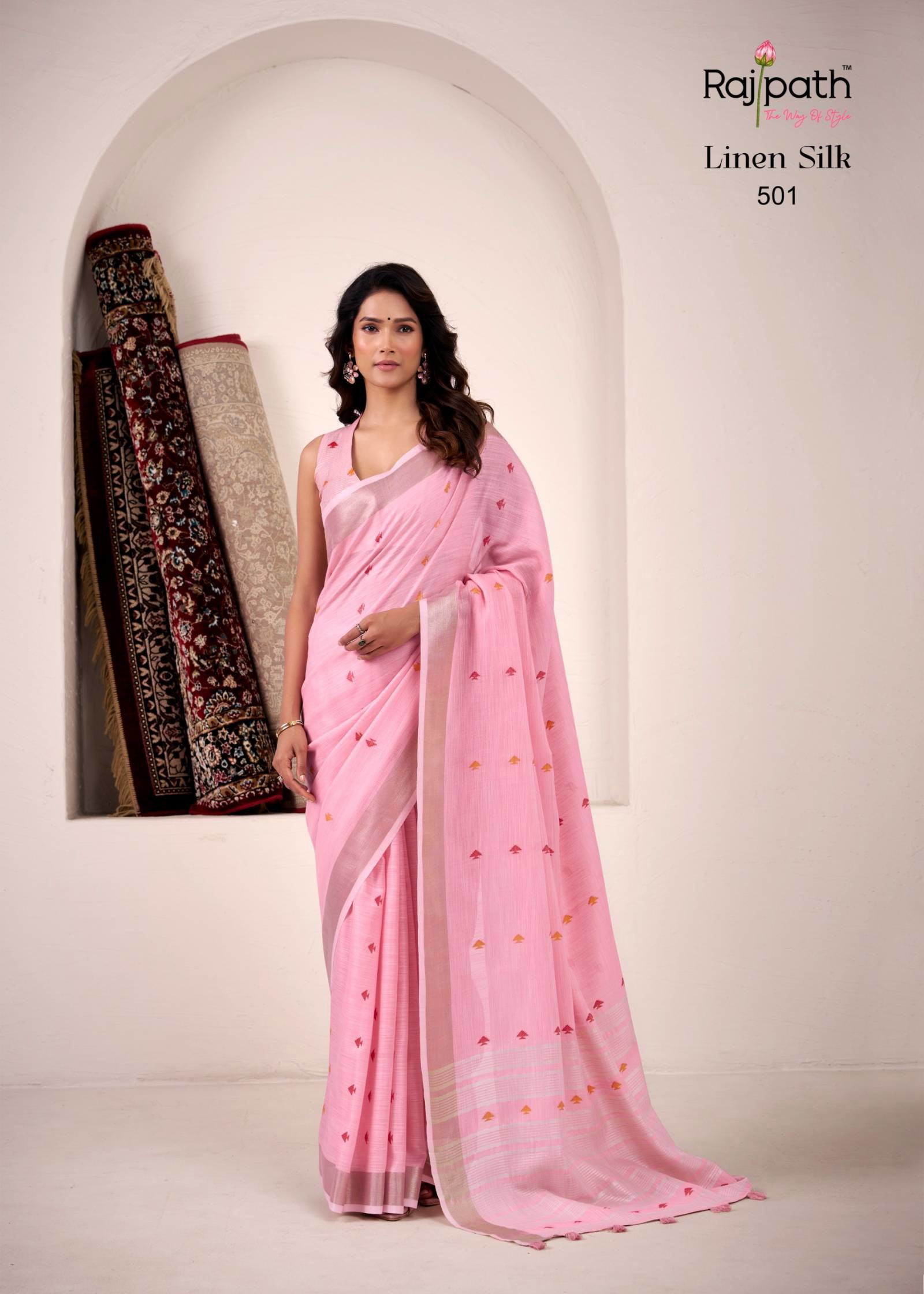 Rajpath Pirana Silk Linen Silk Fancy Sarees Collection (RP 501)