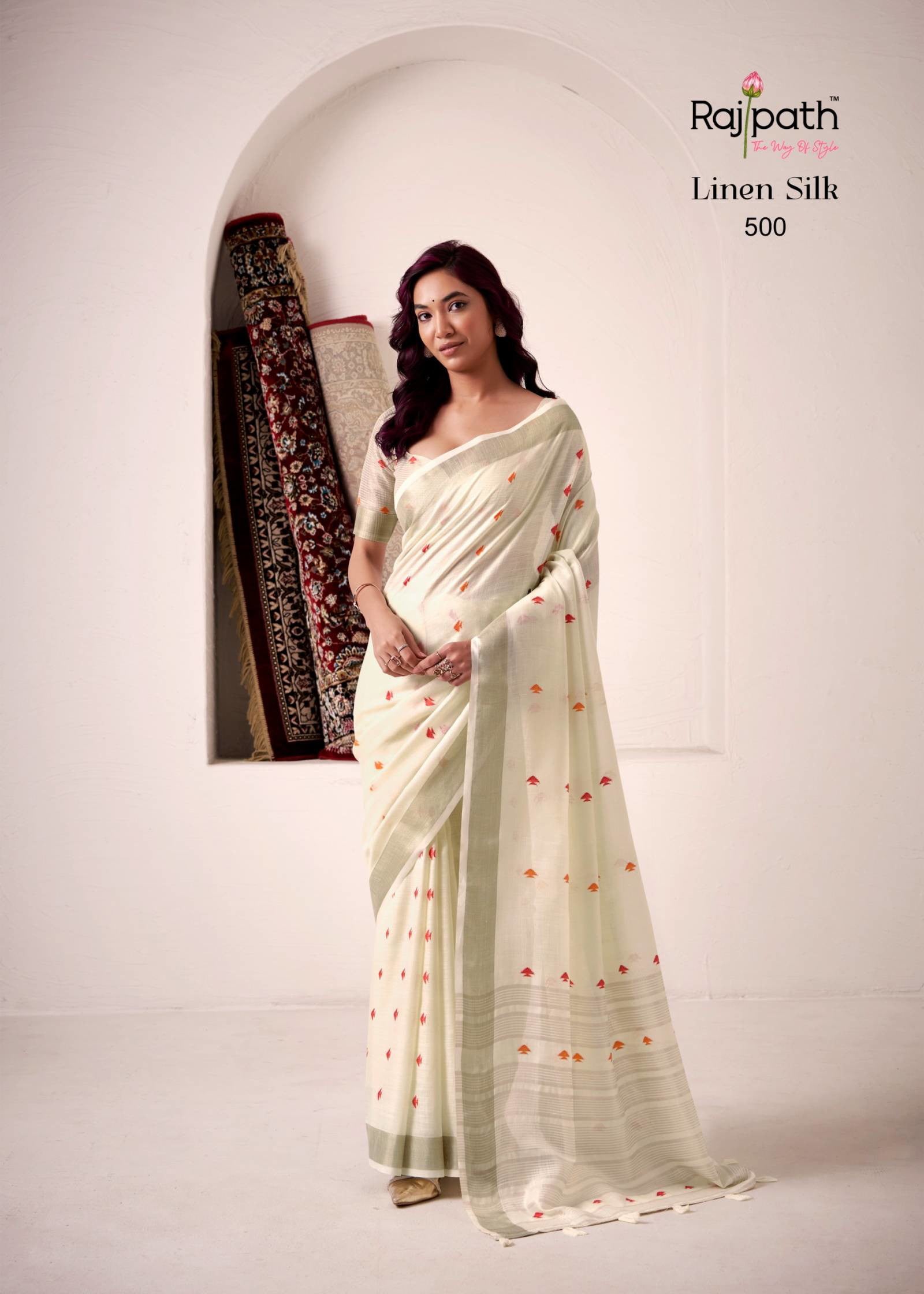 Rajpath Pirana Silk Linen Silk Fancy Sarees Collection (RP 500)