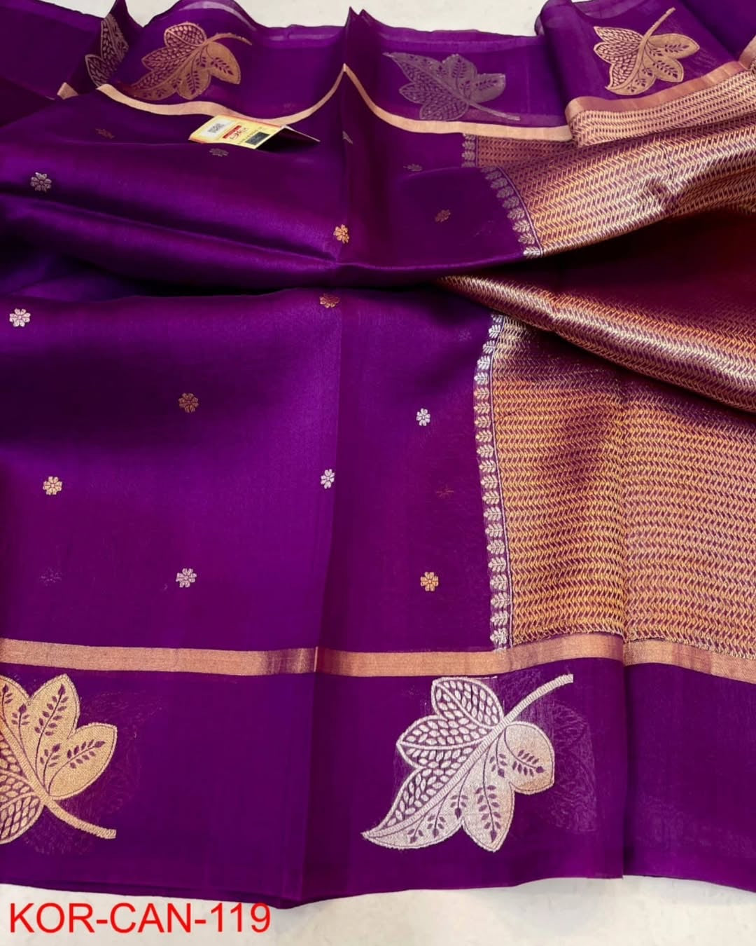 Banarasi Kora Organza Saree in Vibrant color options