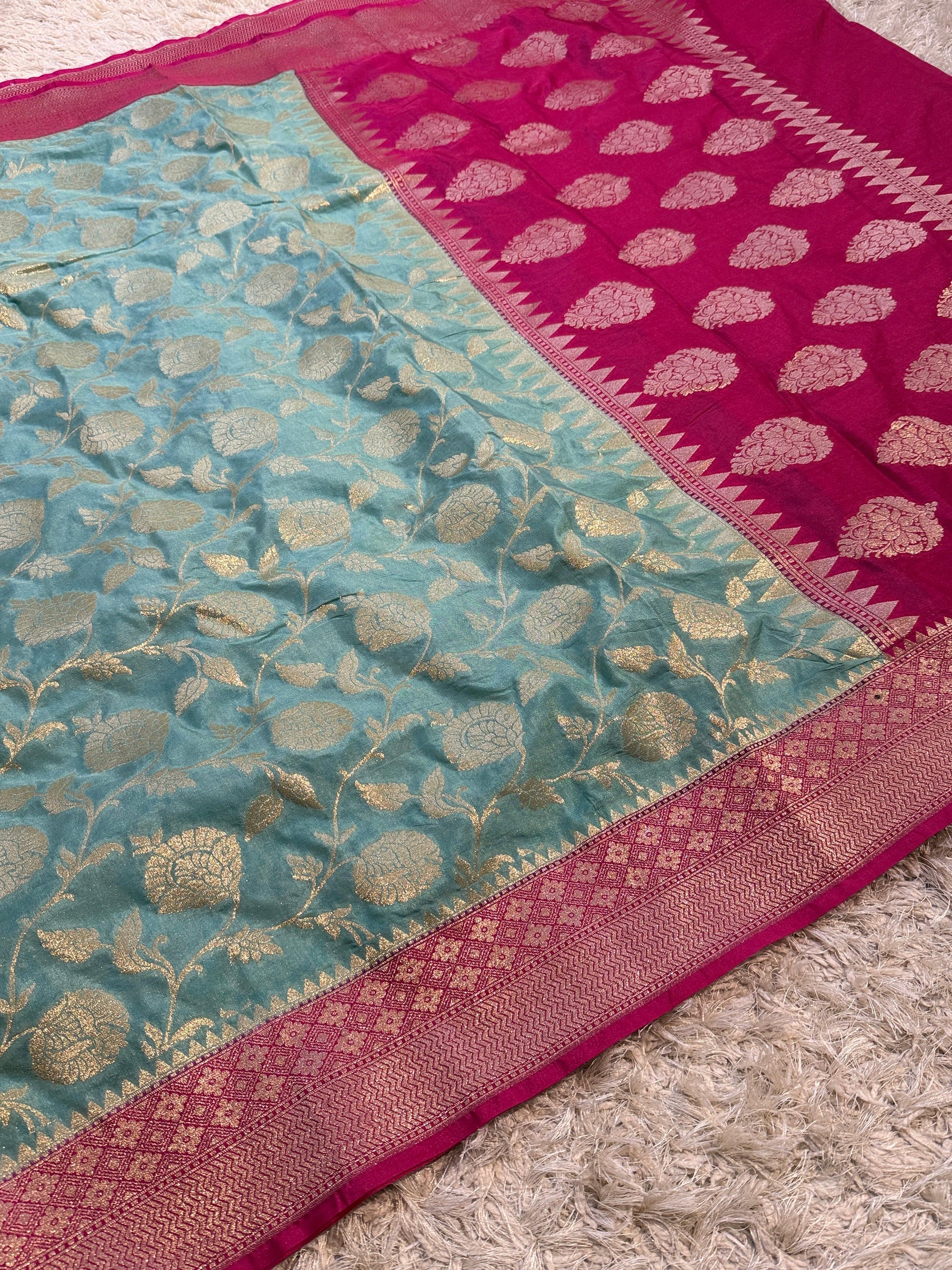 Banarasi Mashru Semi Katan Soft Silk Saree