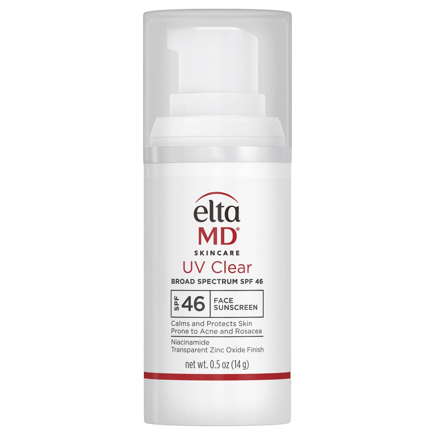 EltaMD UV Clear Face Sunscreen SPF 46, Oil Free for Face with Zinc Oxide, Dermatologist Recommended Sunscreen Lotion, For Acne-Prone Sensitive Skin, 1.7 oz Pump