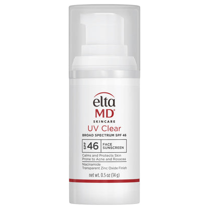 EltaMD UV Clear Face Sunscreen SPF 46, Oil Free for Face with Zinc Oxide, Dermatologist Recommended Sunscreen Lotion, For Acne-Prone Sensitive Skin, 1.7 oz Pump