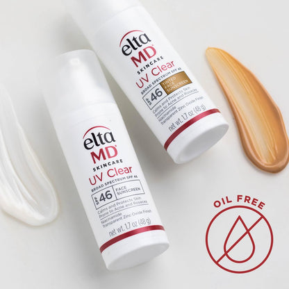 EltaMD UV Clear Face Sunscreen SPF 46, Oil Free for Face with Zinc Oxide, Dermatologist Recommended Sunscreen Lotion, For Acne-Prone Sensitive Skin, 1.7 oz Pump