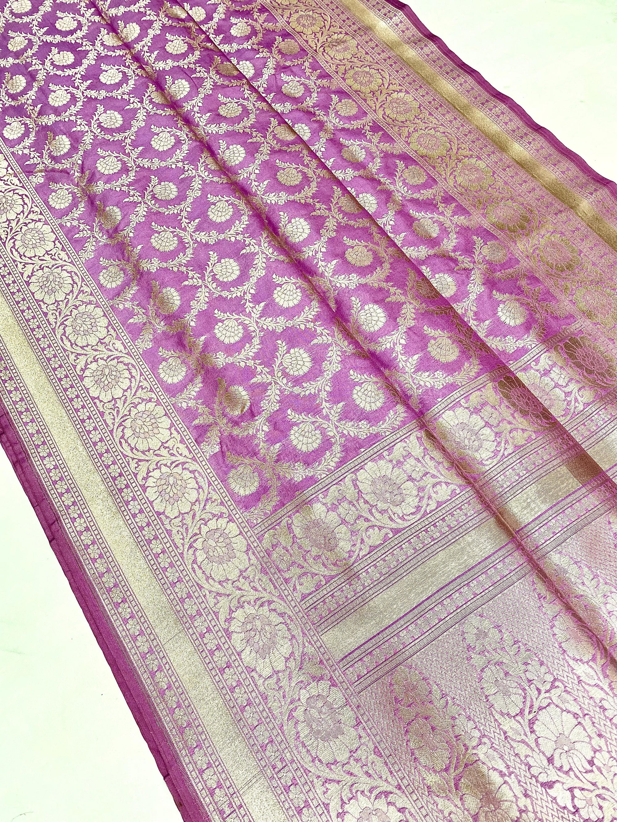 Banarasi Semi Katan Handloom Soft Silk Saree