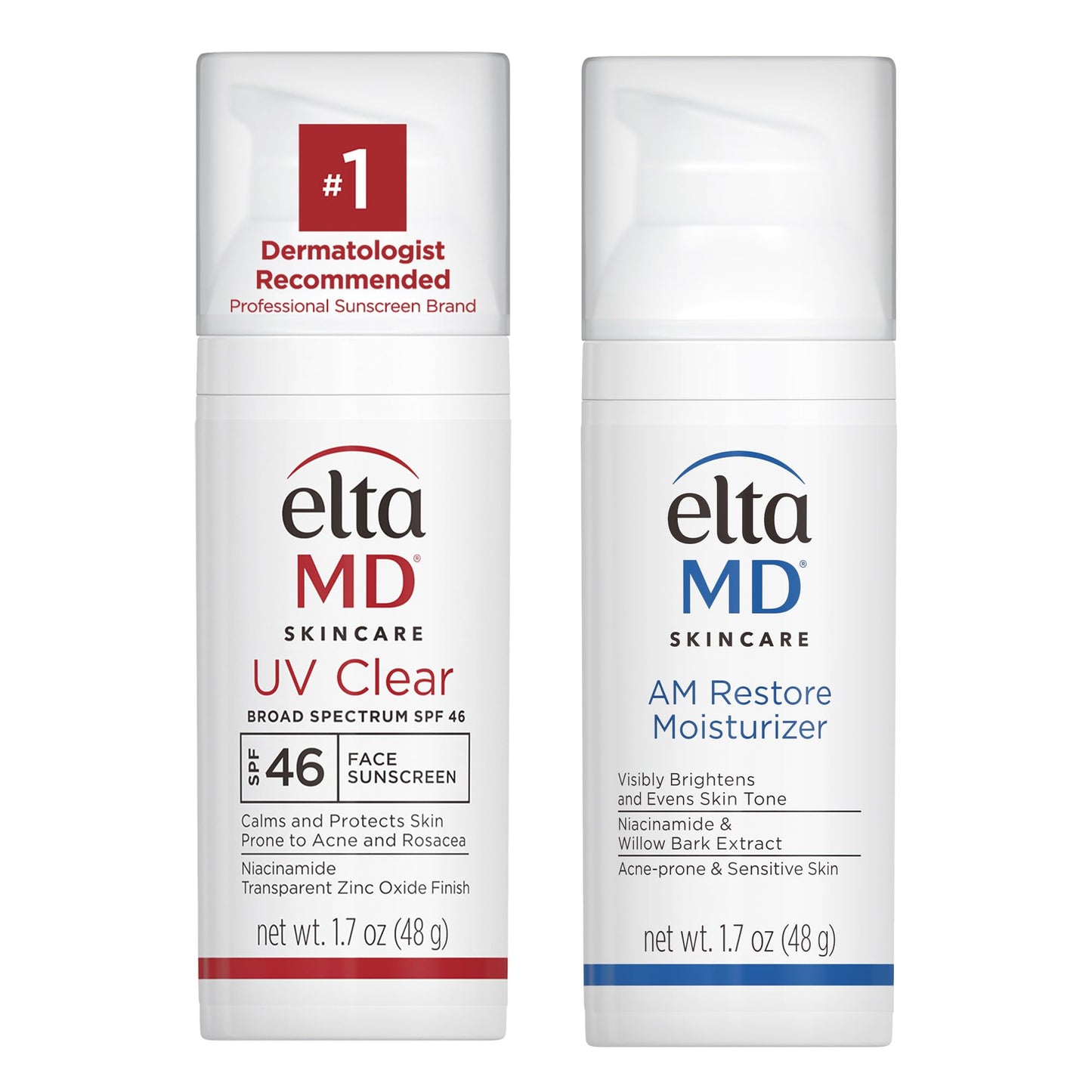 EltaMD UV Clear Face Sunscreen SPF 46, Oil Free for Face with Zinc Oxide, Dermatologist Recommended Sunscreen Lotion, For Acne-Prone Sensitive Skin, 1.7 oz Pump