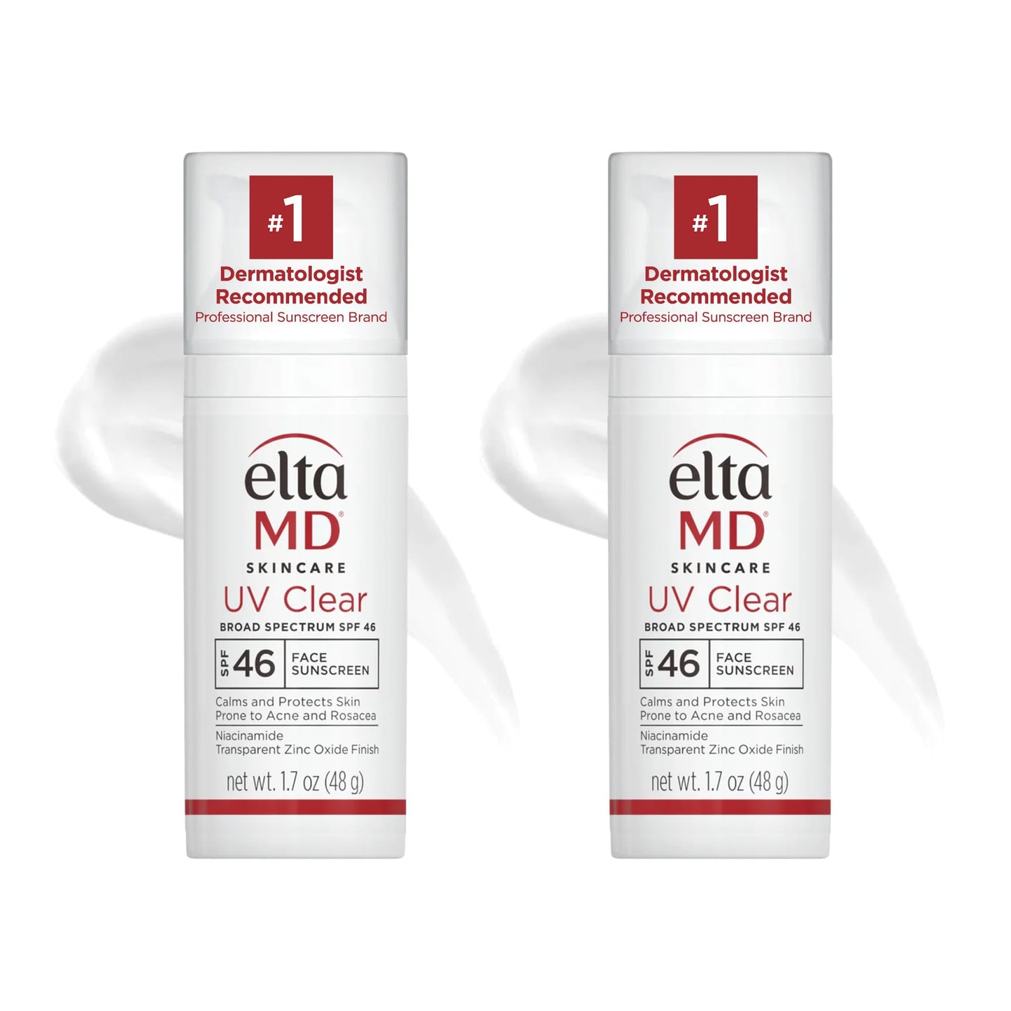 EltaMD UV Clear Face Sunscreen SPF 46, Oil Free for Face with Zinc Oxide, Dermatologist Recommended Sunscreen Lotion, For Acne-Prone Sensitive Skin, 1.7 oz Pump