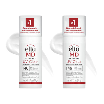 EltaMD UV Clear Face Sunscreen SPF 46, Oil Free for Face with Zinc Oxide, Dermatologist Recommended Sunscreen Lotion, For Acne-Prone Sensitive Skin, 1.7 oz Pump