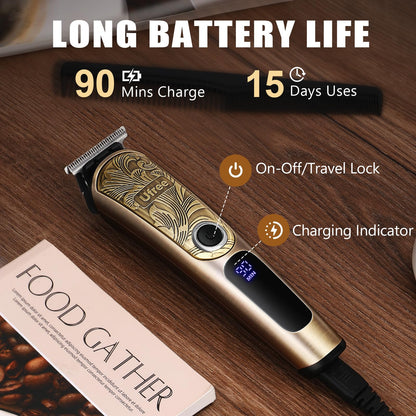 Ufree Beard Trimmer for Men, Waterproof Electric Razor for Nose, Body, Face & Mustache, Cordless Hair Clippers Shavers Grooming Kit, Gifts for Men Husband Father