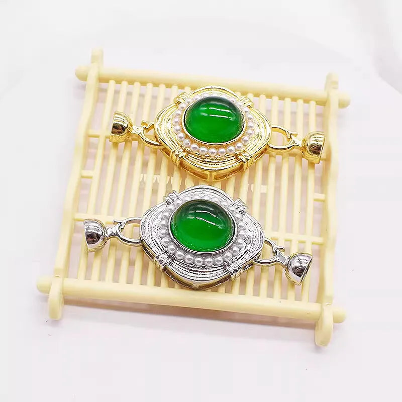 1piece Jewellery green zircon Clasp hooks DIY Making Necklace Bracelet Accessories