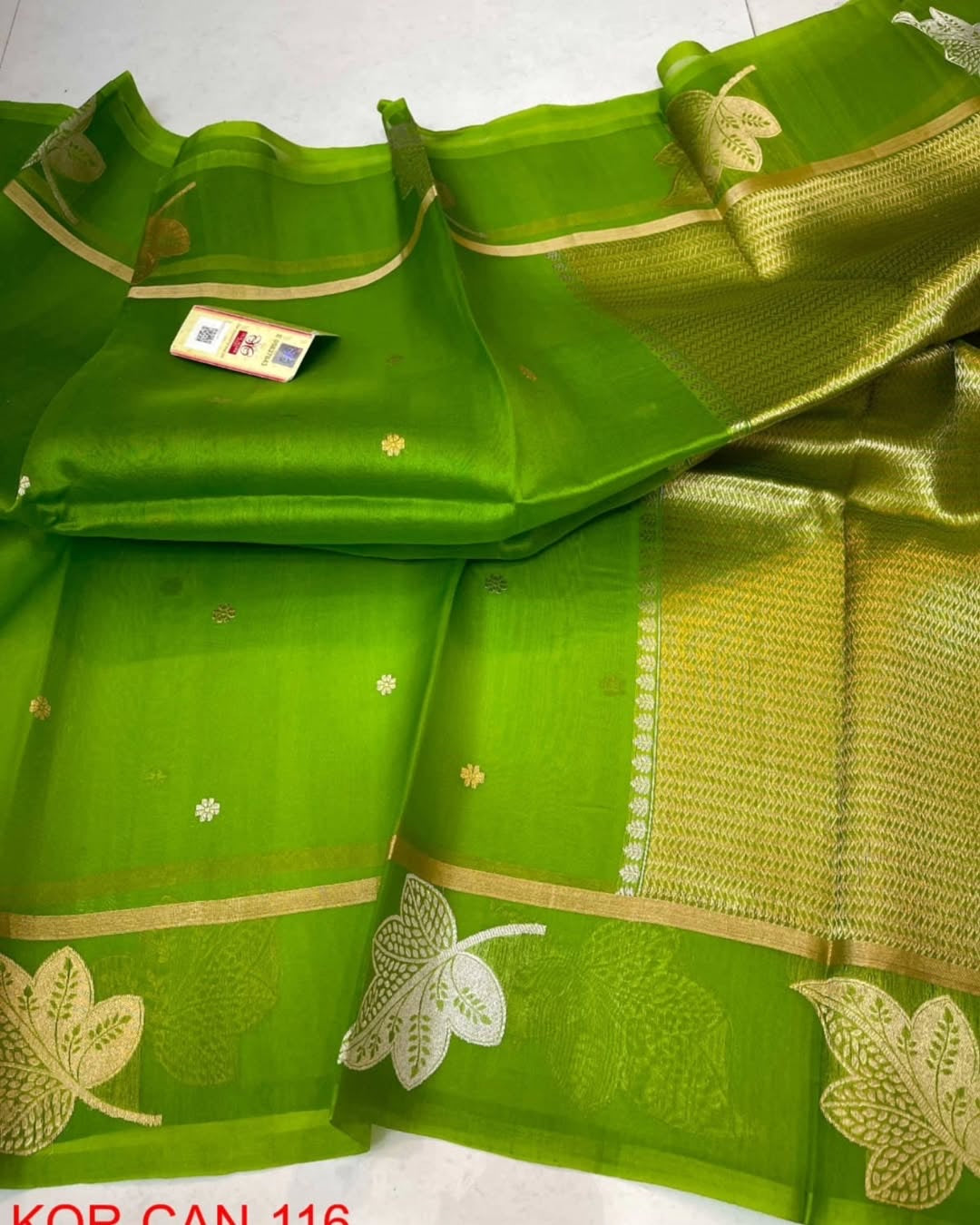 Banarasi Kora Organza Saree in Vibrant color options