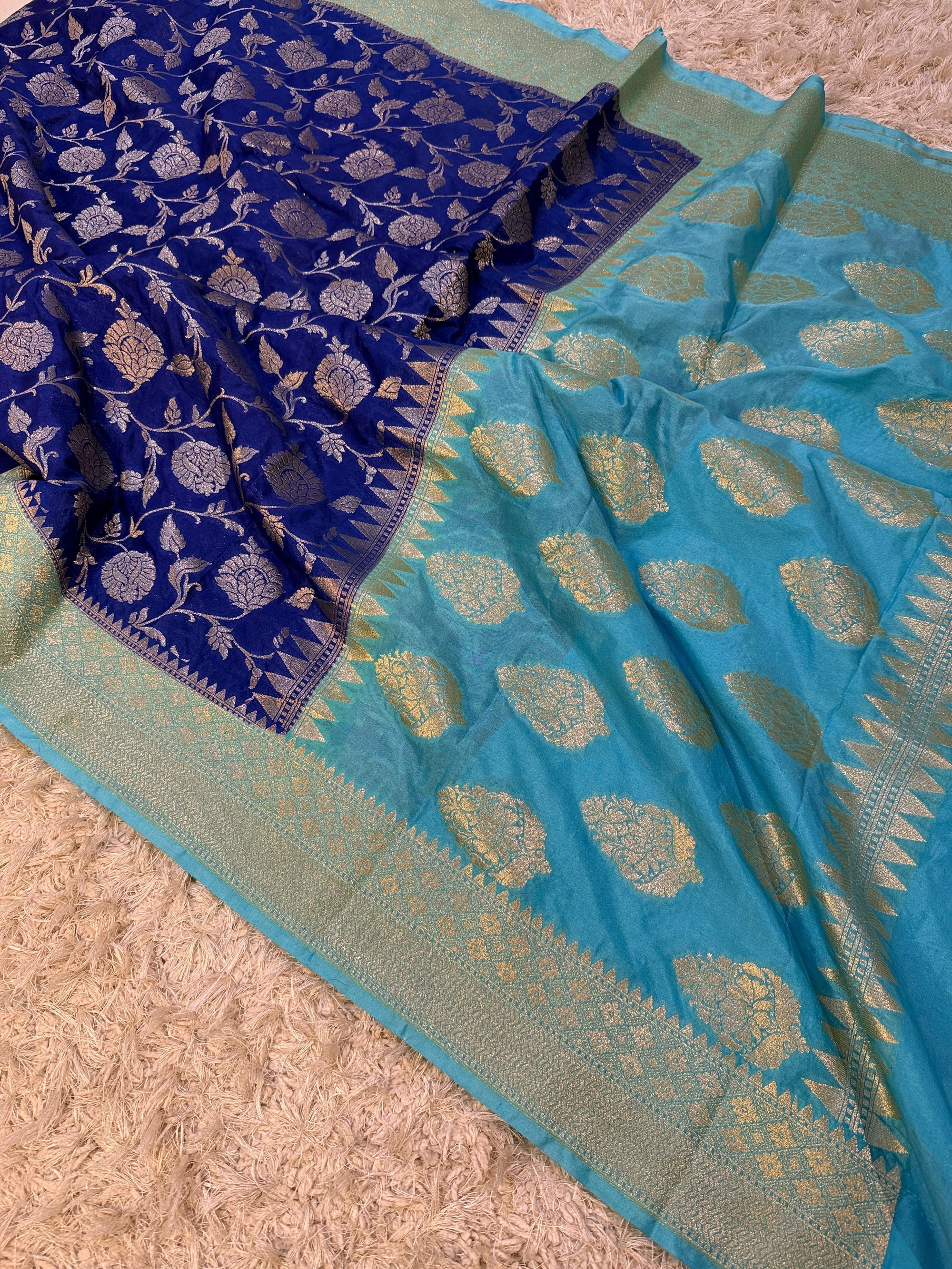 Banarasi Mashru Semi Katan Soft Silk Saree
