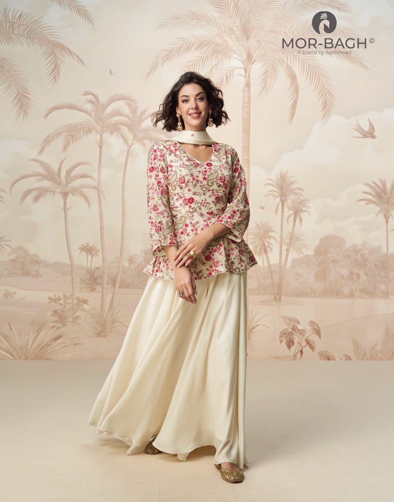 Aashirwad Mor Bagh Jivika Chinon Designer Salwar Suits Collection