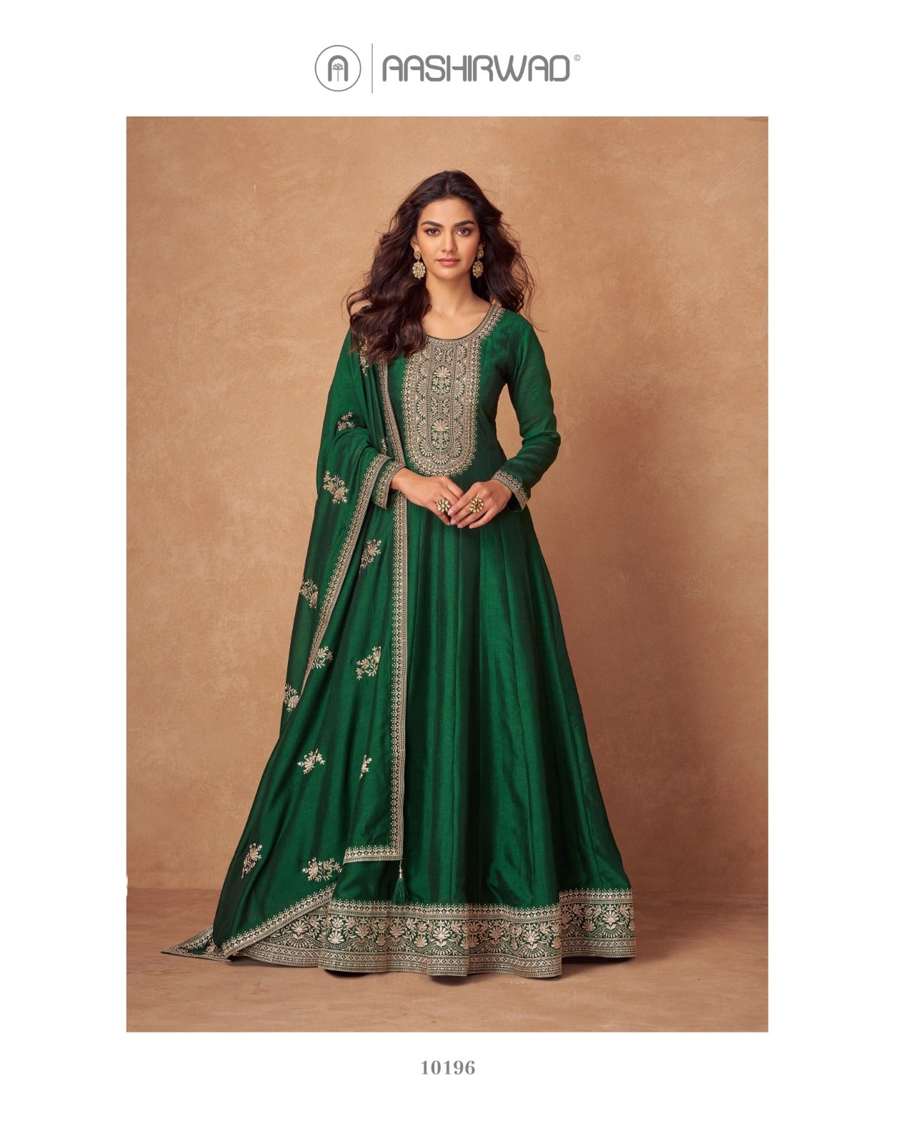 Aashirwad Rashmika Designer Silk Gown With Dupatta Collection