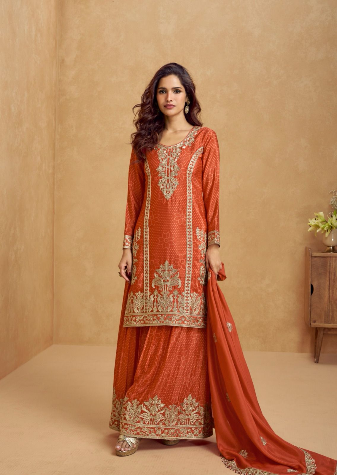 Aashirwad Tanvi Chinon Silk Designer Salwar Kameez Collection