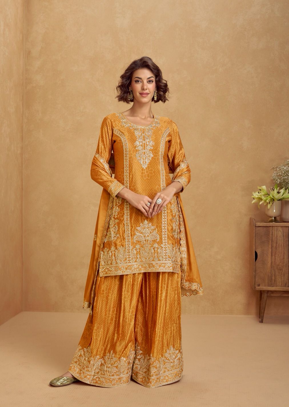 Aashirwad Tanvi Chinon Silk Designer Salwar Kameez Collection