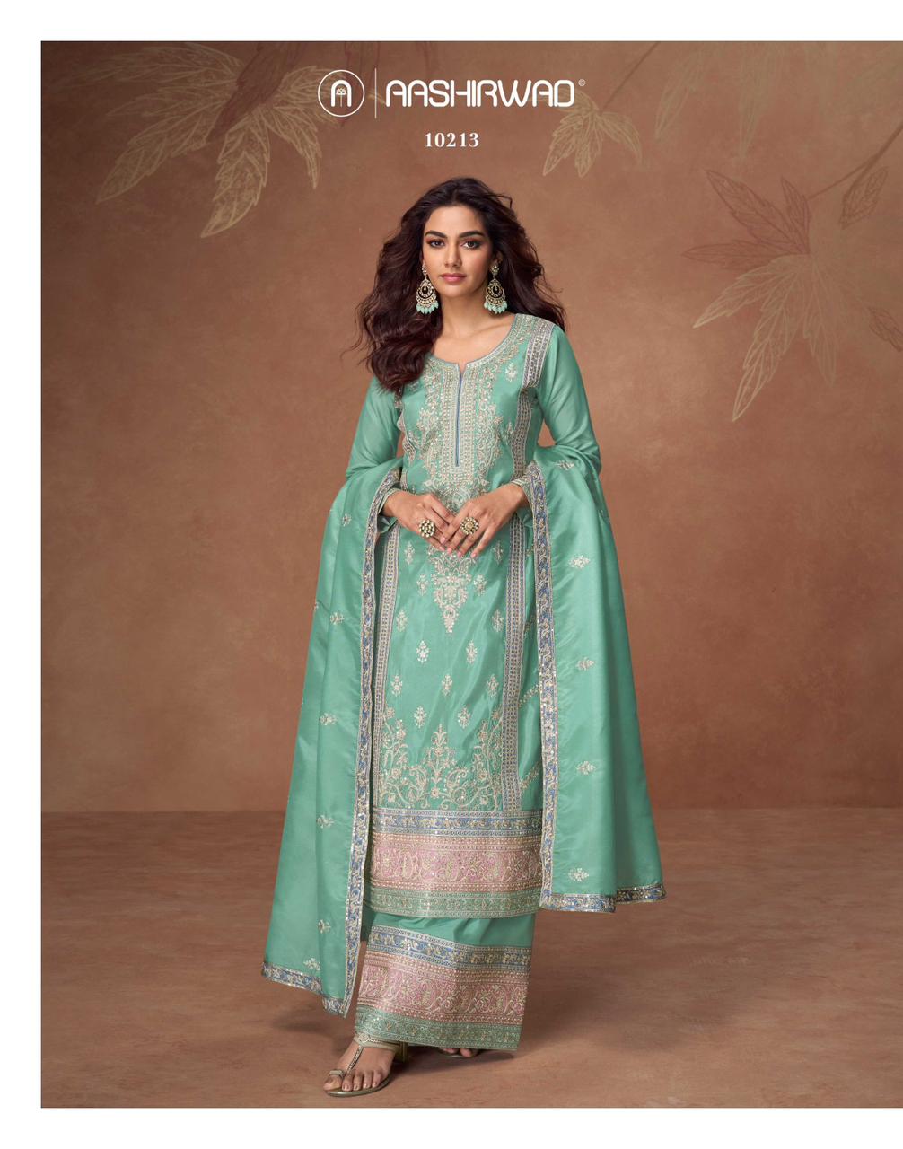 Aashirwad Tashi Organza Shimmer Silk Salwar Kameez Collection
