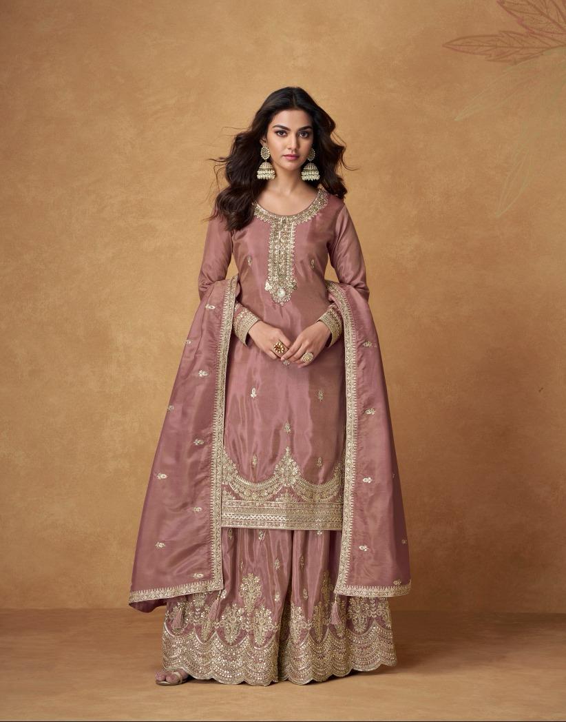 Aashirwad Saumya Organza Shimmer Silk Salwar Kameez Collection