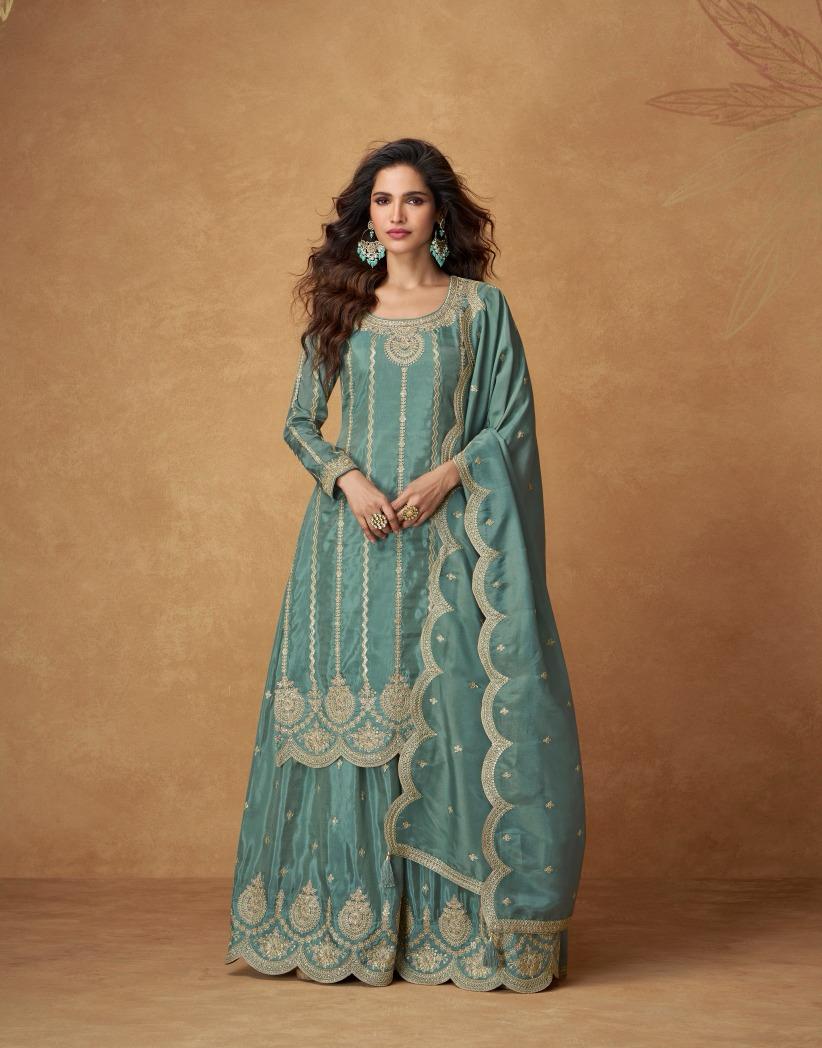 Aashirwad Saumya Organza Shimmer Silk Salwar Kameez Collection