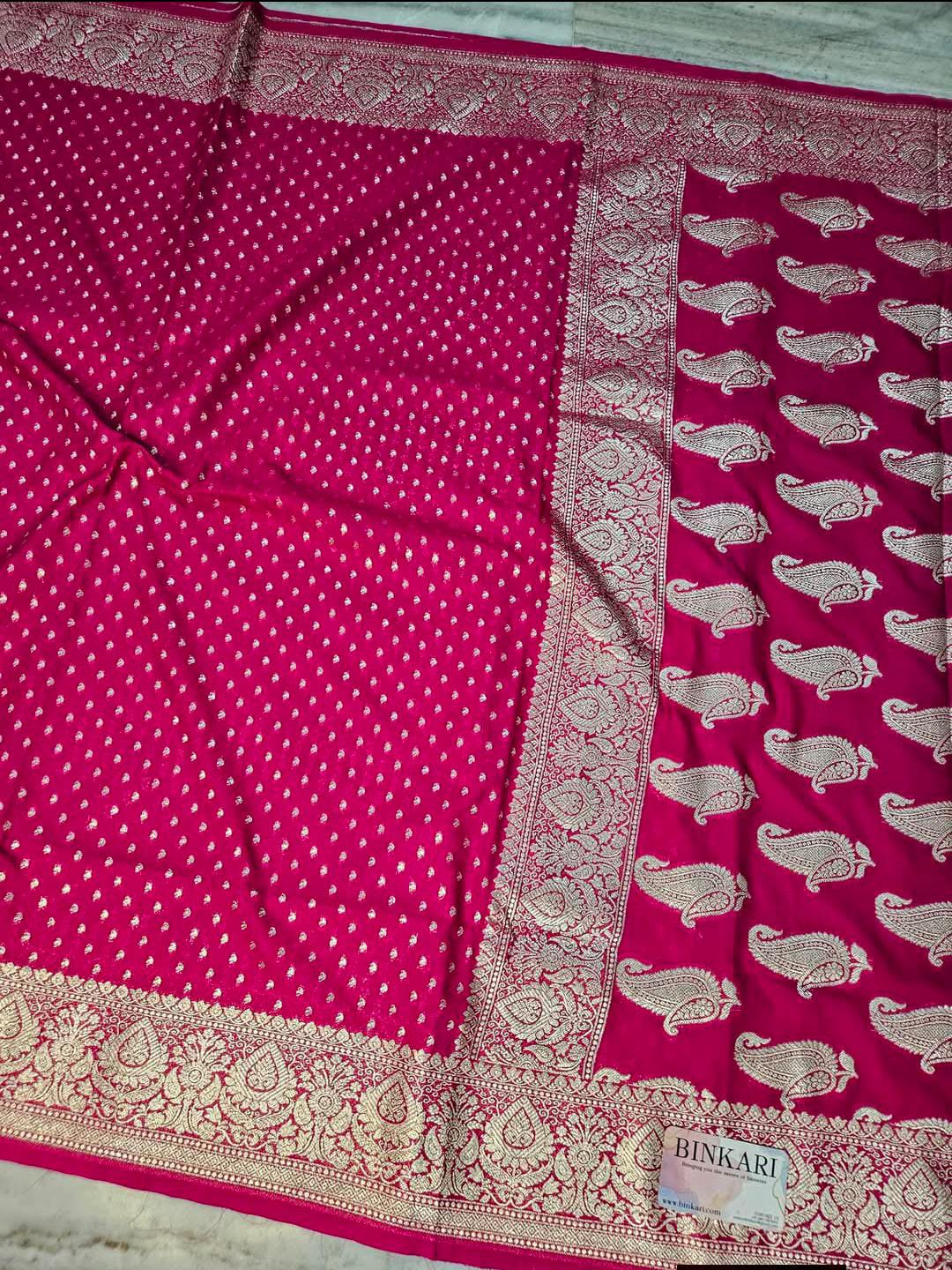 Banarasi Soft Georgette Katan Silk Saree